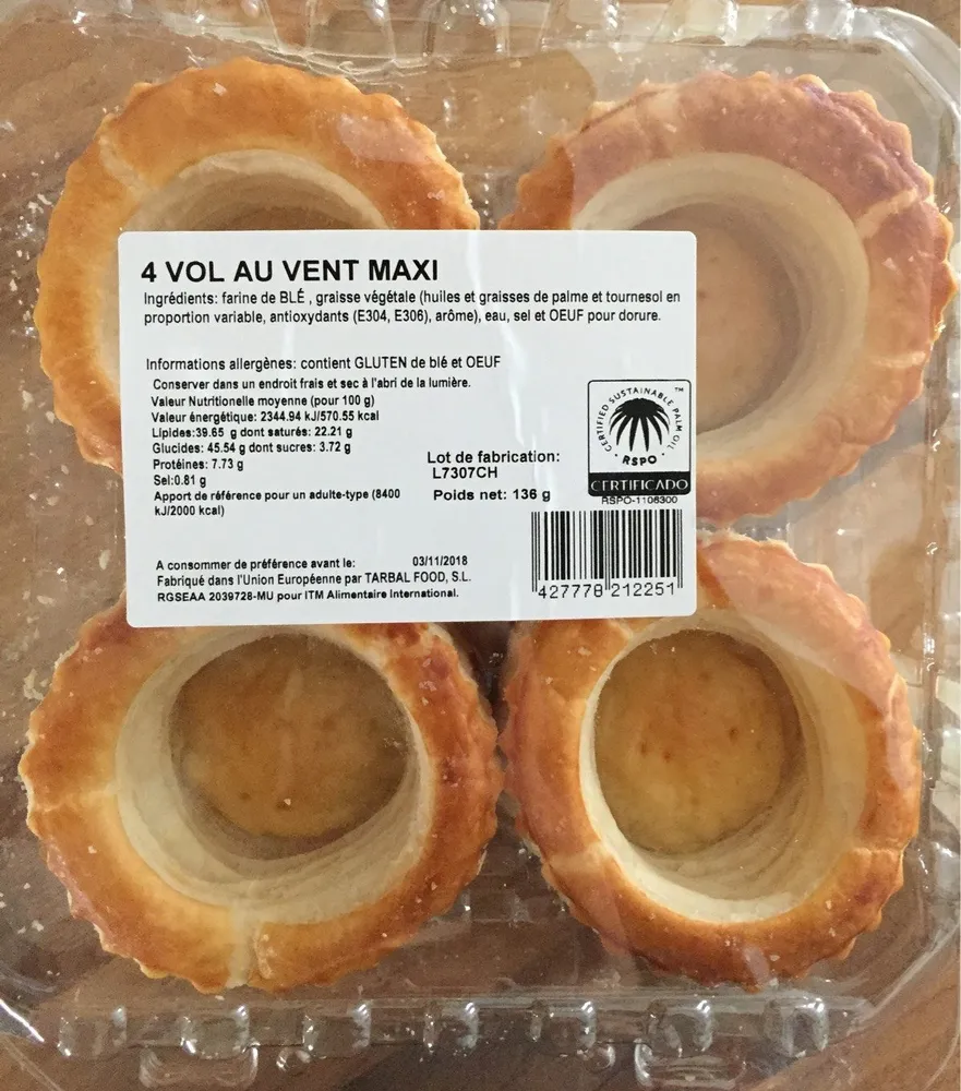 4 vol au vent Maxi
