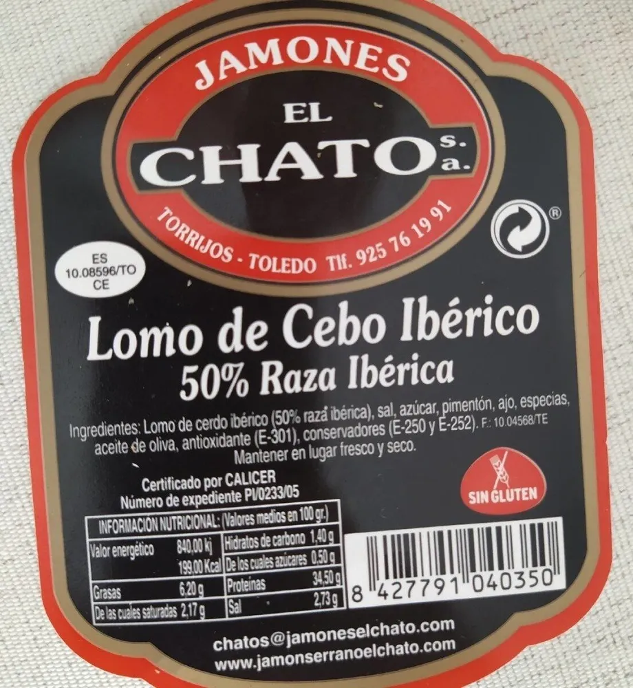 Lomo de cebo ibérico 50% Raza Ibérica