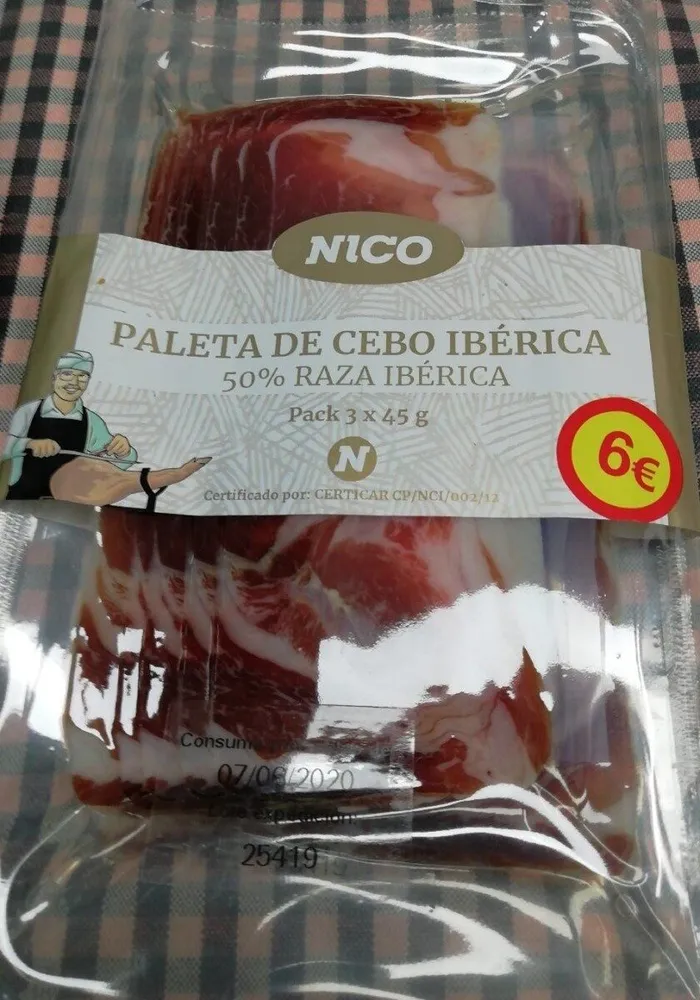 Paleta de cebo ibérica