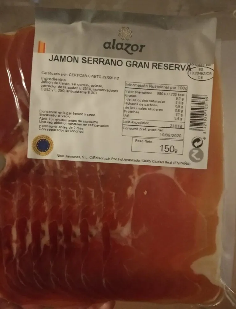 Jamón serrano gran reserva