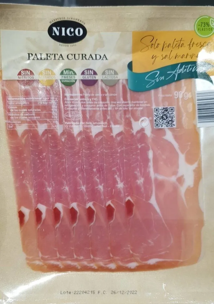 Jamón paleta curada