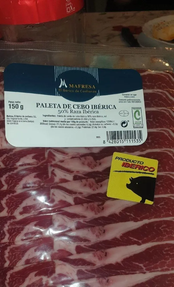 Paleta cebo ibérico