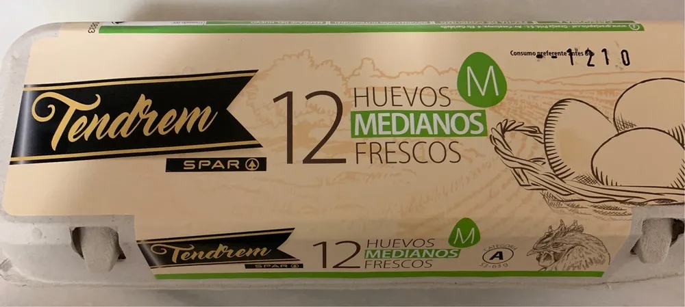 Huevos medianos frescos