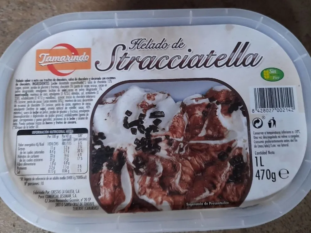 Helado de Stracciatella