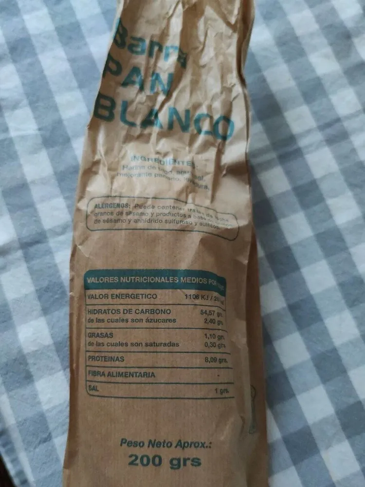 Barra Pan Blanco
