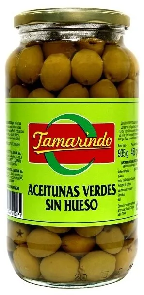 Aceitunas verdes sin hueso