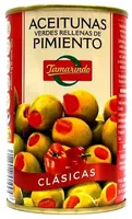 Aceitunas verdes rellenas de pimiento