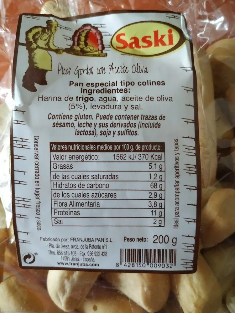 Picos gordos con aceite de oliva