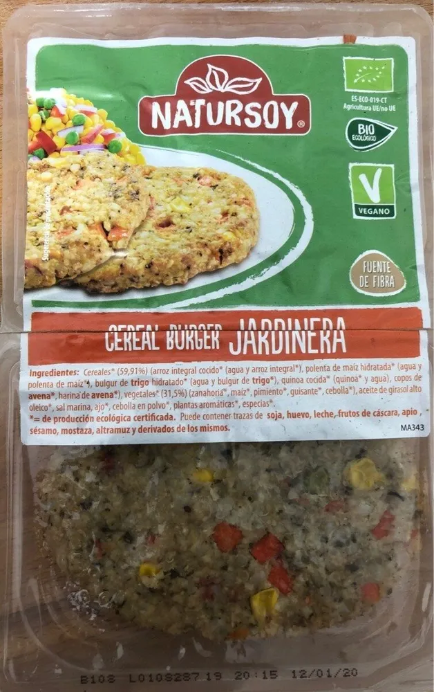 Cereal burger Jardinera