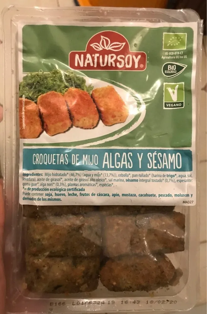 Croquetas de mijo algas y sesamo