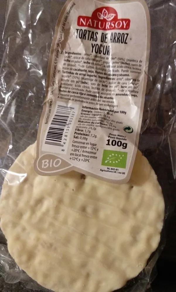 Tortas de arroz yogur