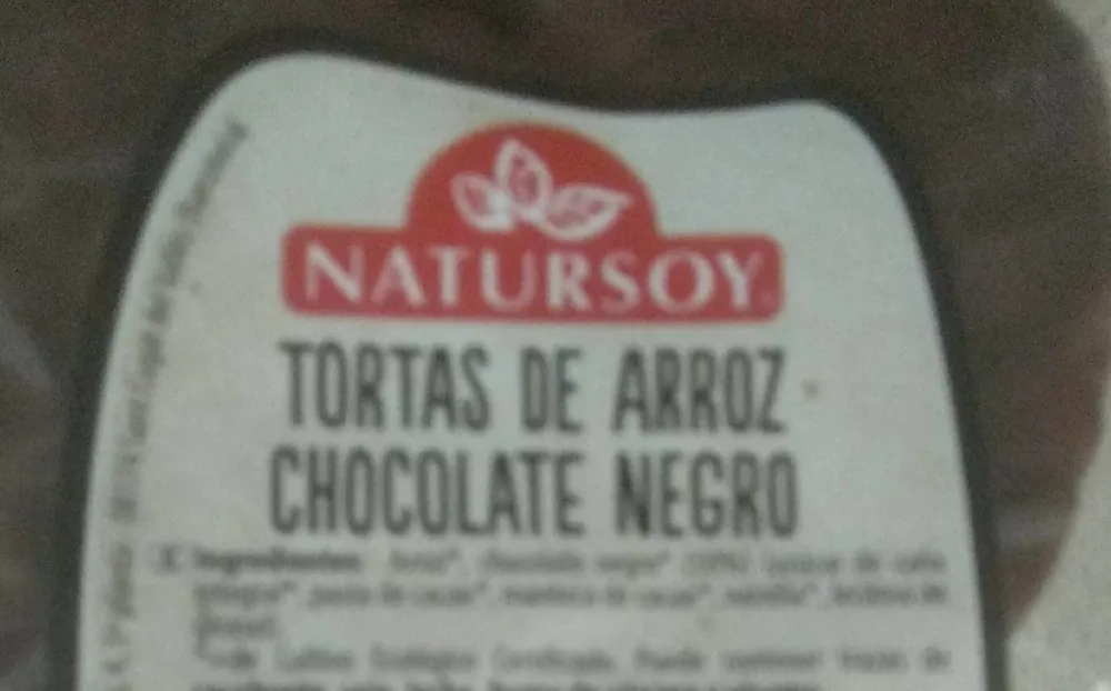 Tortas de arroz chocolate negro