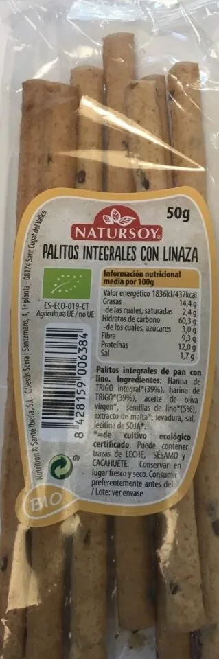 Palitos integrales con linaza