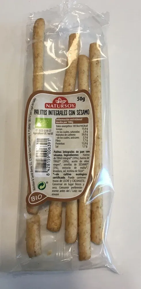 Palitos integrales con sésamo