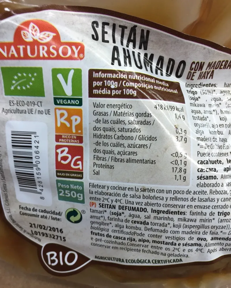 Seitán ahumado