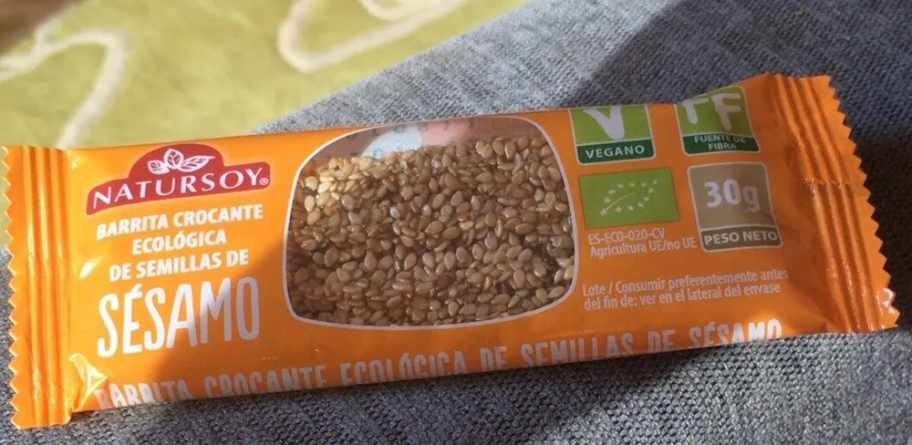 Barrita crocante ecologica de semillas de sesamo