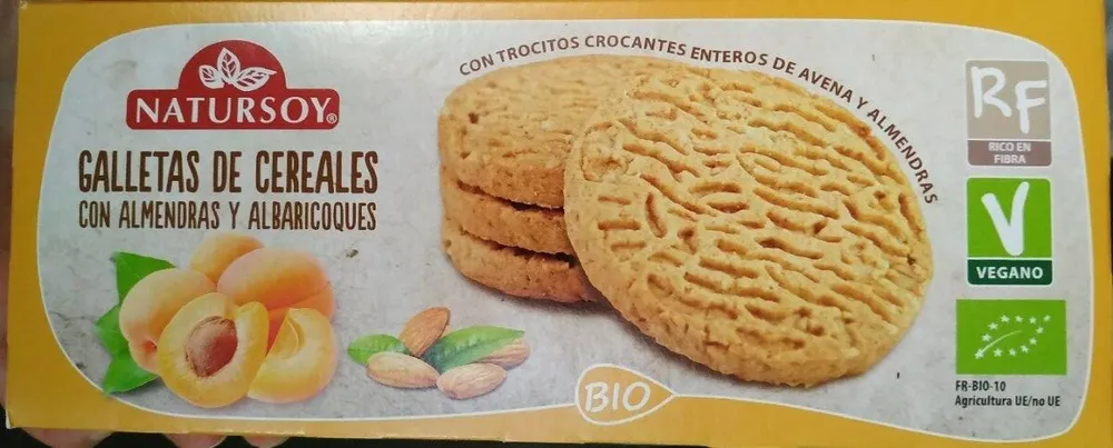 Galletas de cereales con almendras y albaricoques
