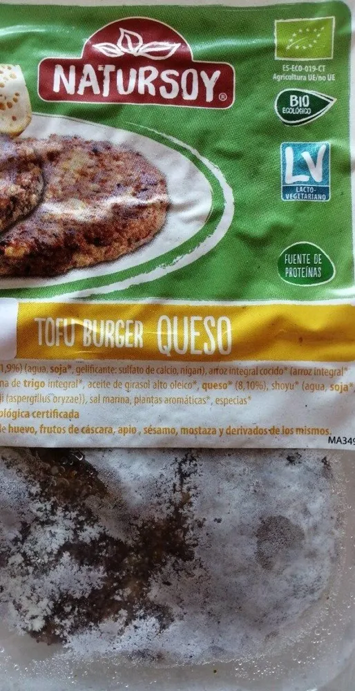 Tofu burger queso