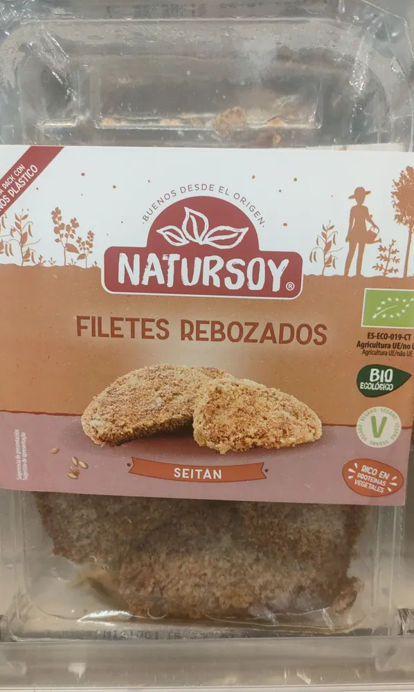 Seitán rebozado en filetes