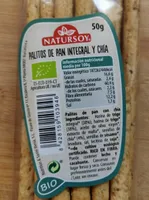 Palitos de pan integral y chía