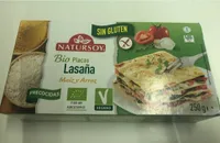 Bio placas de lasaña de maiz y arroz