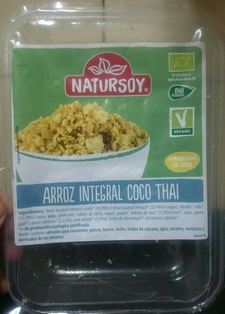 Arroz integral coco thai