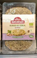 Cereal burger quinoa, pesto y almendras
