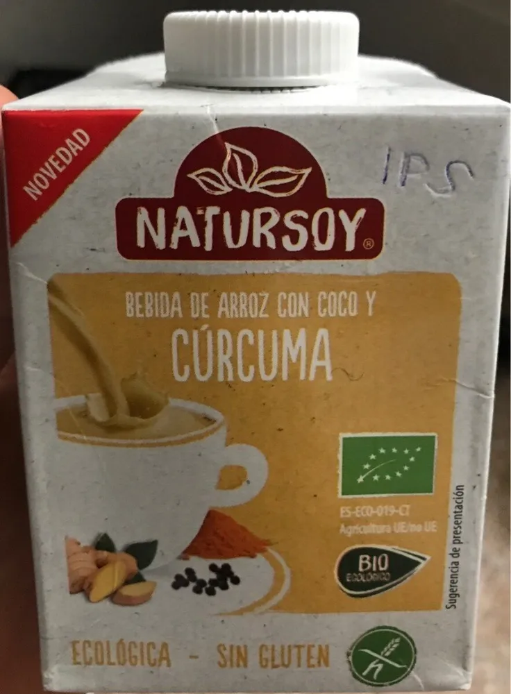Bebida arroz con coco y cúrcuma