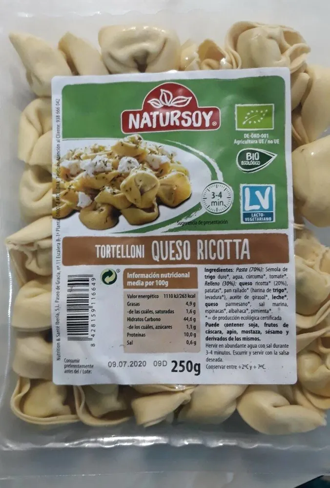 Tortelloni queso ricotta