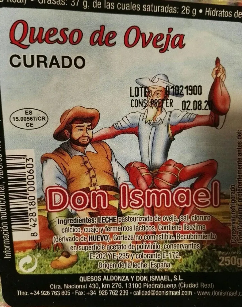 Queso de oveja curado