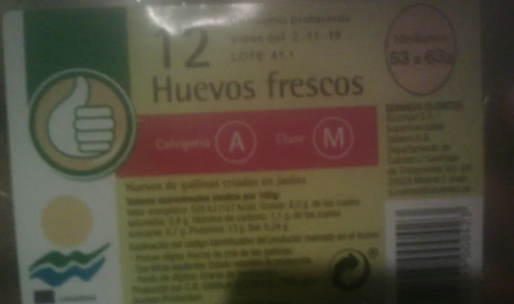 Huevos frescos M
