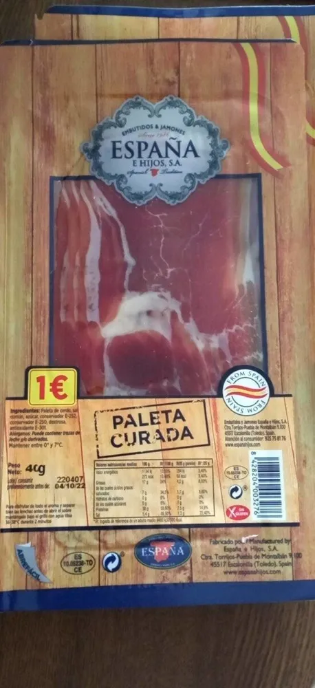 Paleta curada