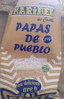 Papas de pueblo sabor queso se cabra y cebolla caramelizada
