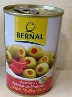 Aceitunas rellenas de pimiento