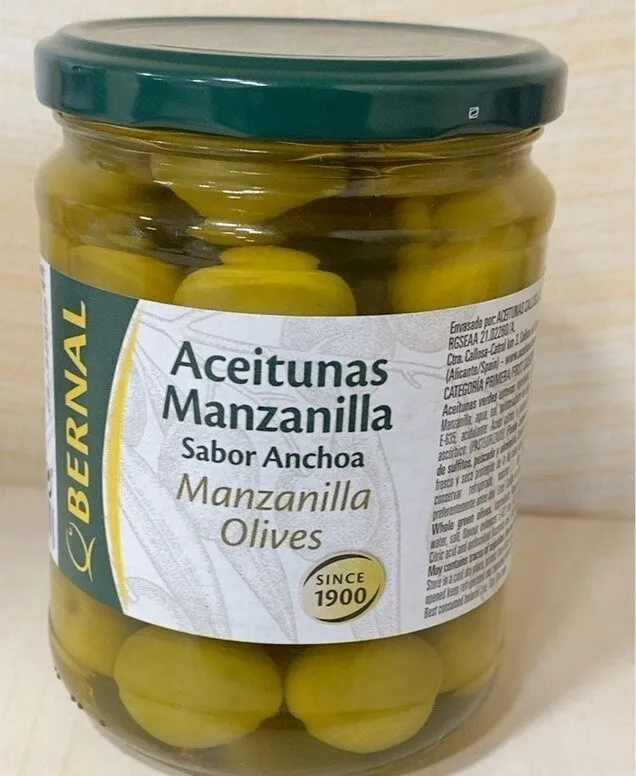 Aceitunas manzanilla sabor anchoa