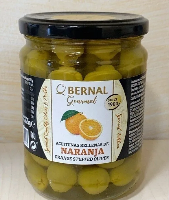 Aceitunas rellenas de naranja