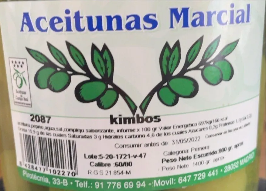 Aceitunas marcial kimbos