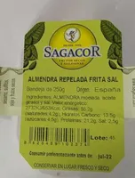 Almendra repelada frita sal