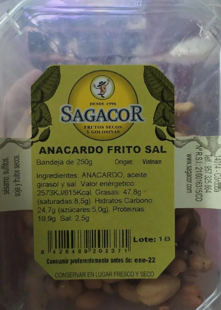Anacardo frito sal