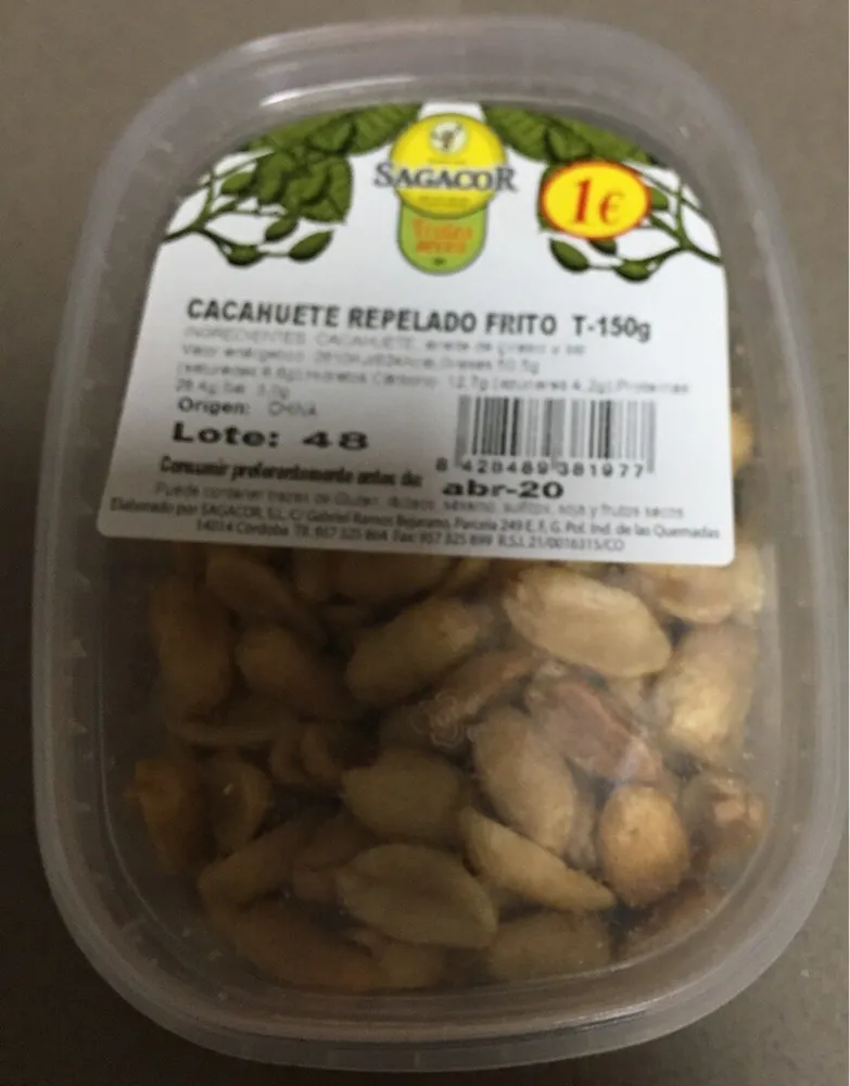 Cacahuetes repelado fritos