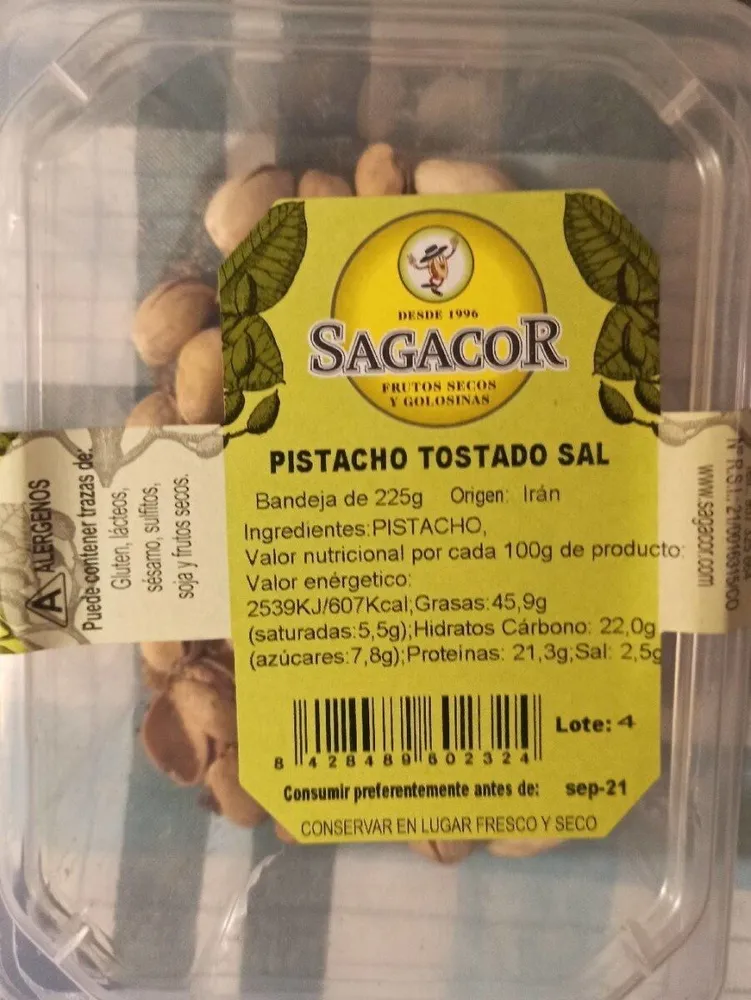 Pistacho tostado sal
