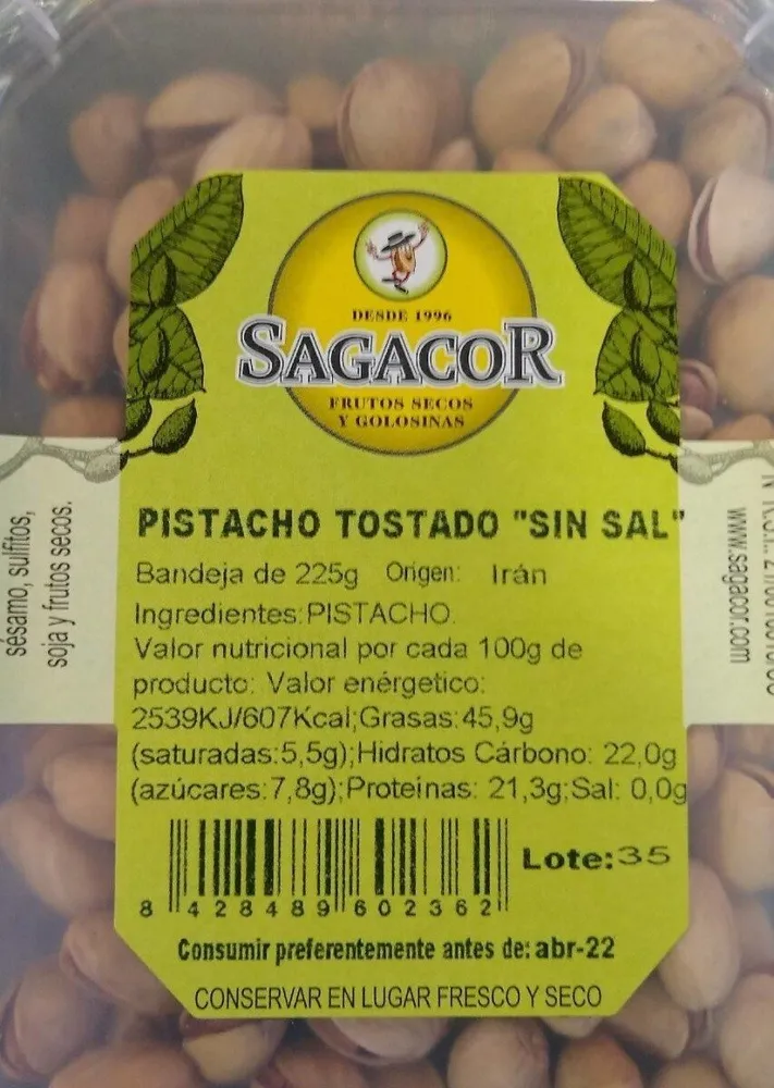 Pistacho tostado "Sin sal"