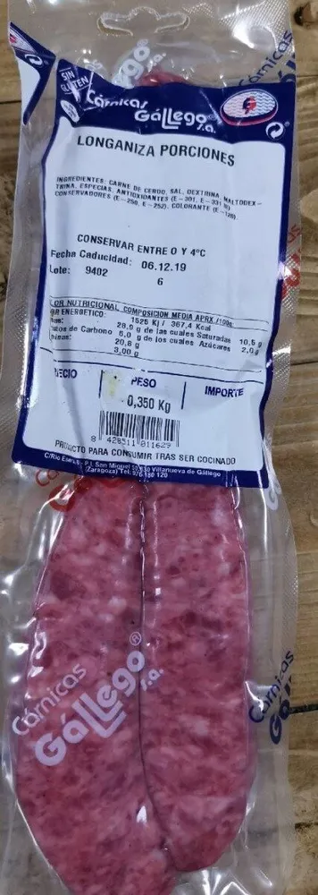 Longaniza Porciones