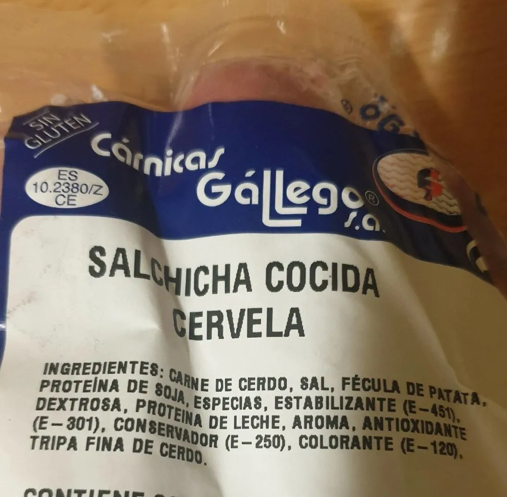 Salchicha cocida cervela