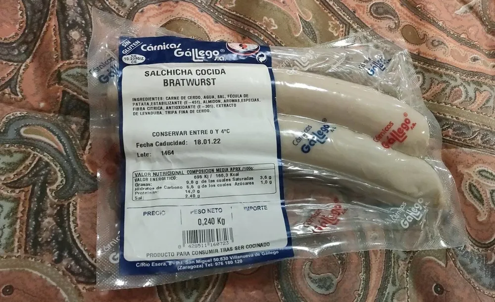 Salchicha Cocida Bratwurst