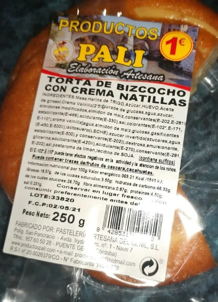 Bizcocho natillas
