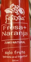 Zumo natural fresa y naranja