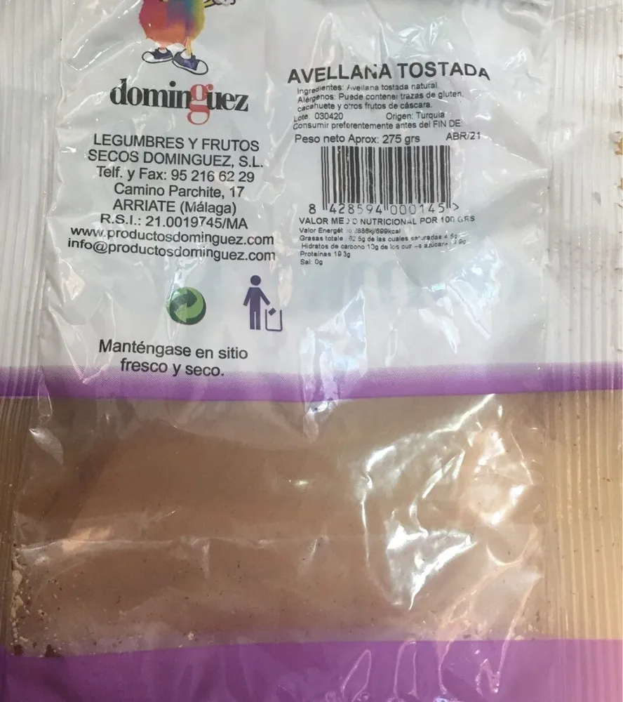 Avellana tostada