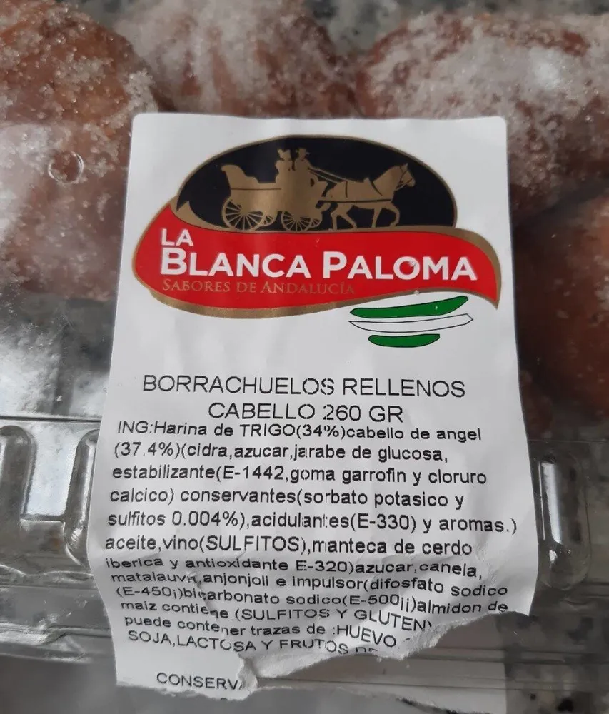 Borrachuelos rellenos cabello