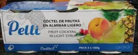 Cóctel de frutas en almíbar ligero